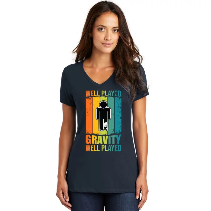 Well Played Gravity Recovery Women's V-Neck T-Shirt