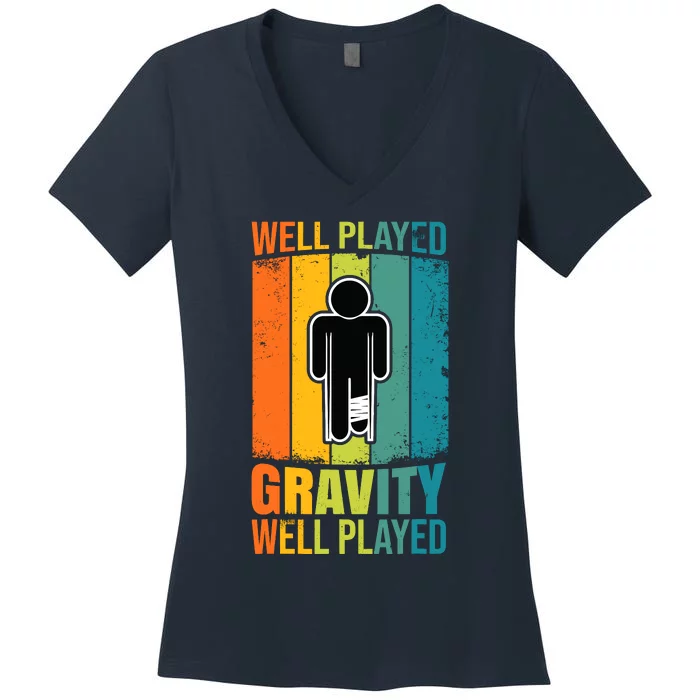 Well Played Gravity Recovery Women's V-Neck T-Shirt