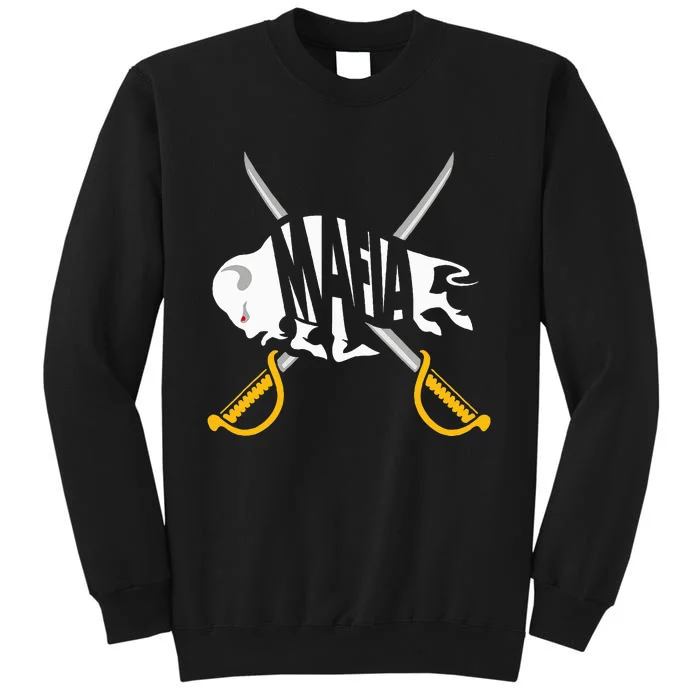 WNY Pride Gray White Yellow Buffalo Tall Sweatshirt