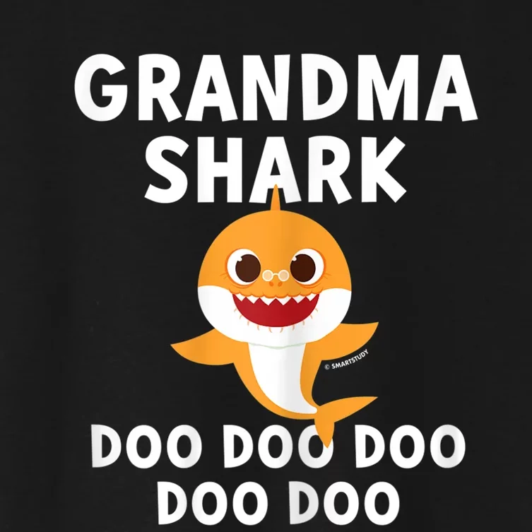 Wo Pinkfong Grandma Shark Official Women's Crop Top Tee