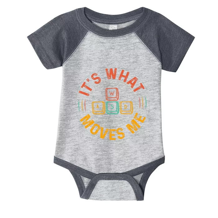 WASD PC Gamer Gifts Video Gaming Vintage Gift Infant Baby Jersey Bodysuit