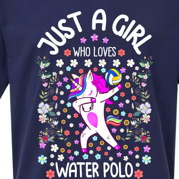 Water Polo Gift Just A Who Loves Water Polo Gift Sueded Cloud Jersey T-Shirt