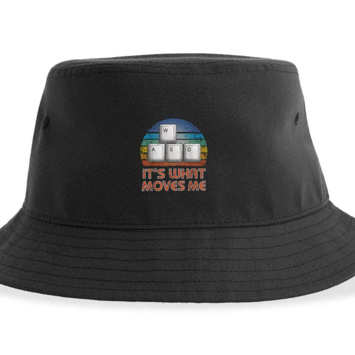 WASD PC Gamer Gifts Video Gaming Boy Men Vintage Gift Sustainable Bucket Hat