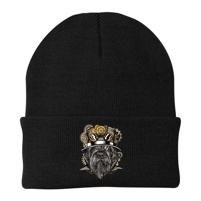 Wirehaired Pointing Griffon Dog Steampunk Knit Cap Winter Beanie