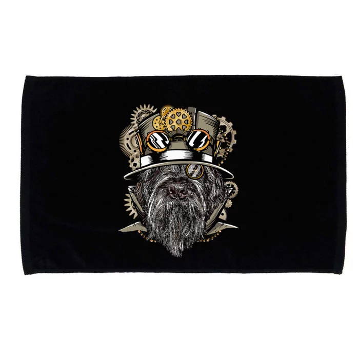 Wirehaired Pointing Griffon Dog Steampunk Microfiber Hand Towel