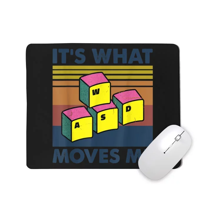 WASD PC Gamer Gifts Video Gaming Boy Men Vintage Gift Mousepad