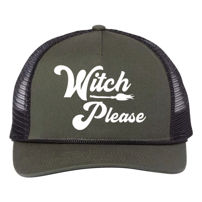 Witch Please Halloween Sarcastic Witches Costume Great Gift Retro Rope Trucker Hat Cap