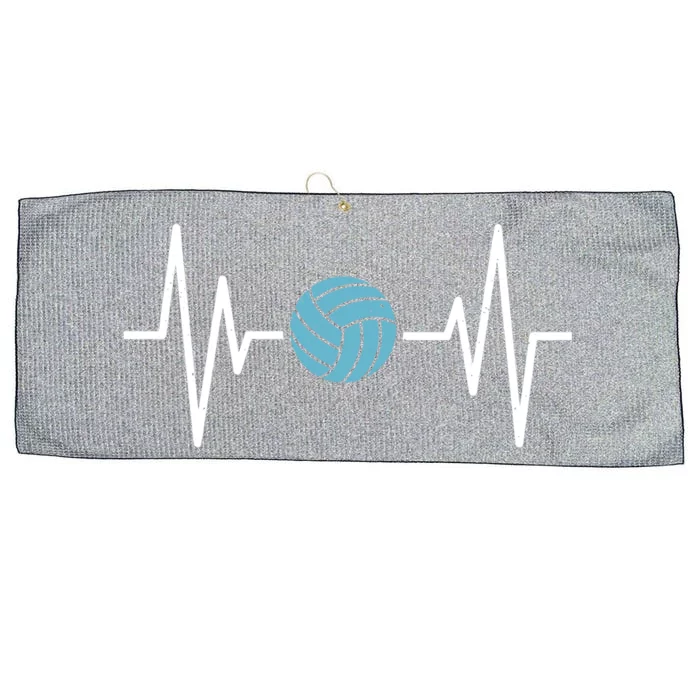 Water Polo Heartbeat Waterpolo Love Water Polo Gift Large Microfiber Waffle Golf Towel