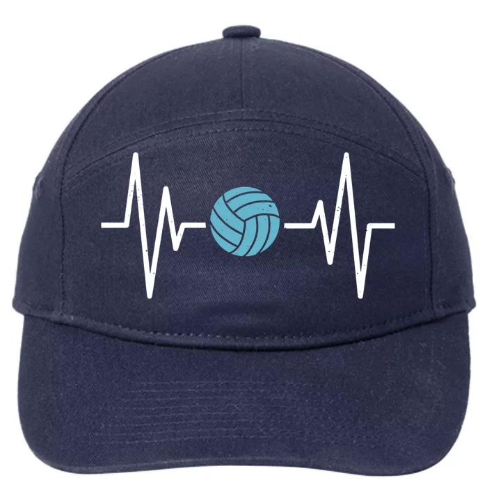 Water Polo Heartbeat Waterpolo Love Water Polo Gift 7-Panel Snapback Hat