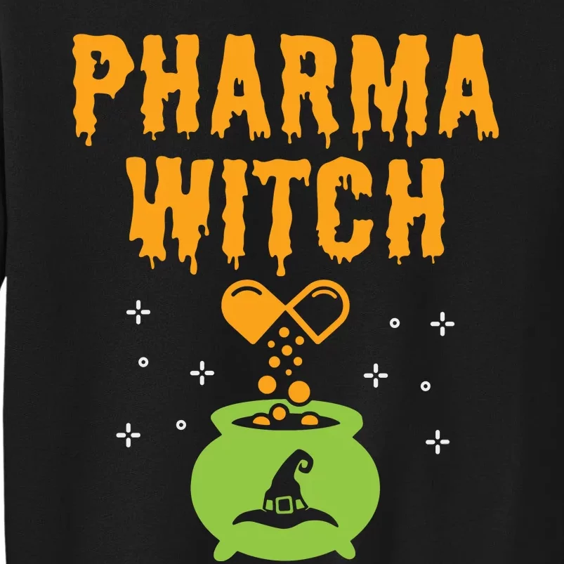 Women Pharmacist Halloween Women Pharmacy Tech Pharma Witch Vneck Sweatshirt