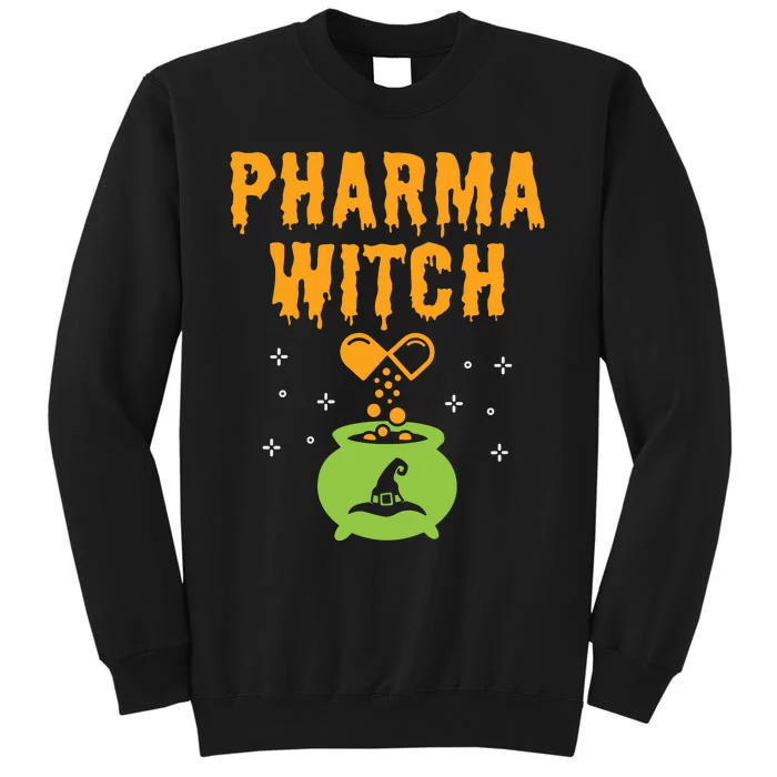 Women Pharmacist Halloween Women Pharmacy Tech Pharma Witch Vneck Sweatshirt