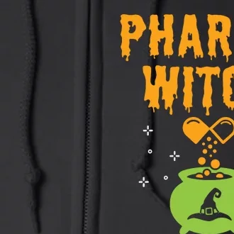 Women Pharmacist Halloween Women Pharmacy Tech Pharma Witch Vneck Full Zip Hoodie