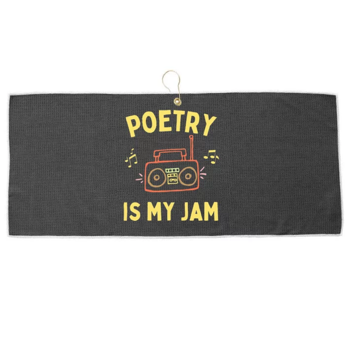 Womens Poetry Is My Jam Funny Poet Cool Poetry Lover Large Microfiber Waffle Golf Towel