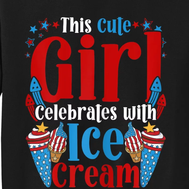 Womens Patriotic Ice Cream 4th Of July Sweatshirt