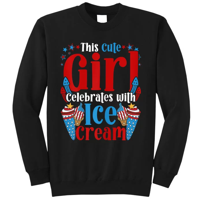 Womens Patriotic Ice Cream 4th Of July Sweatshirt