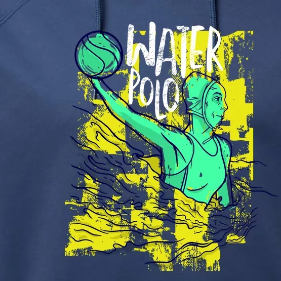 Water Polo In Action Performance Fleece Hoodie