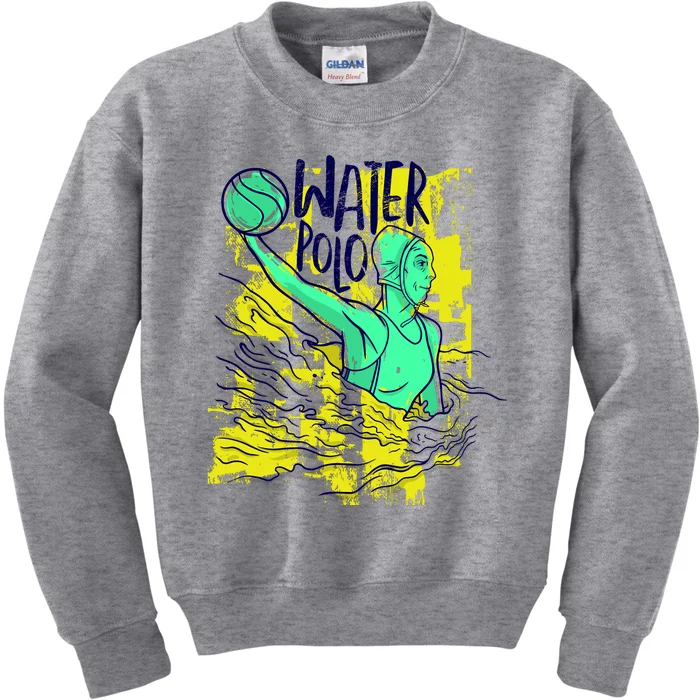 Water Polo In Action Kids Sweatshirt