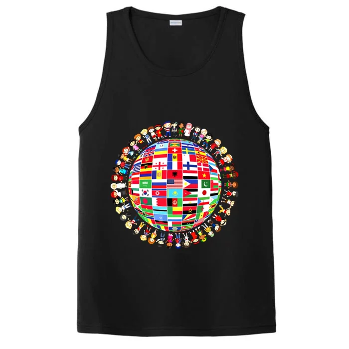 World Peace International Day Of Peace National Flags Performance Tank