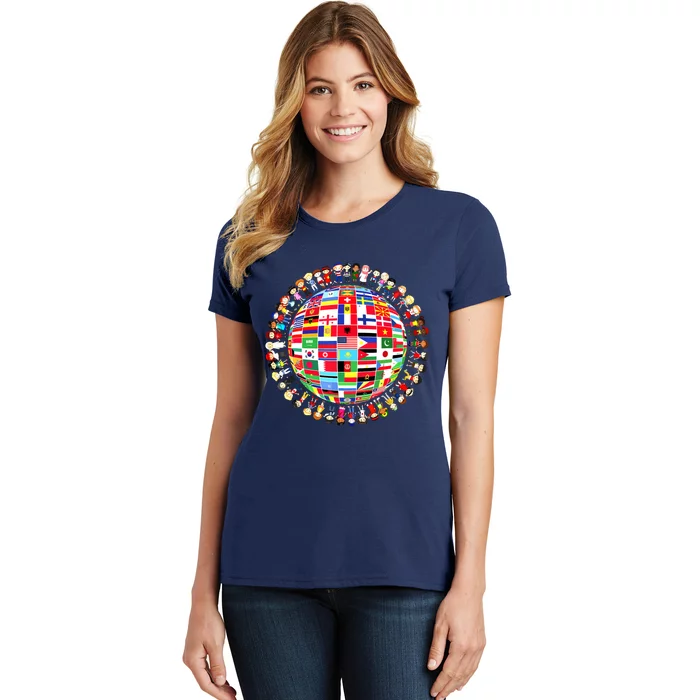 World Peace International Day Of Peace National Flags Women's T-Shirt