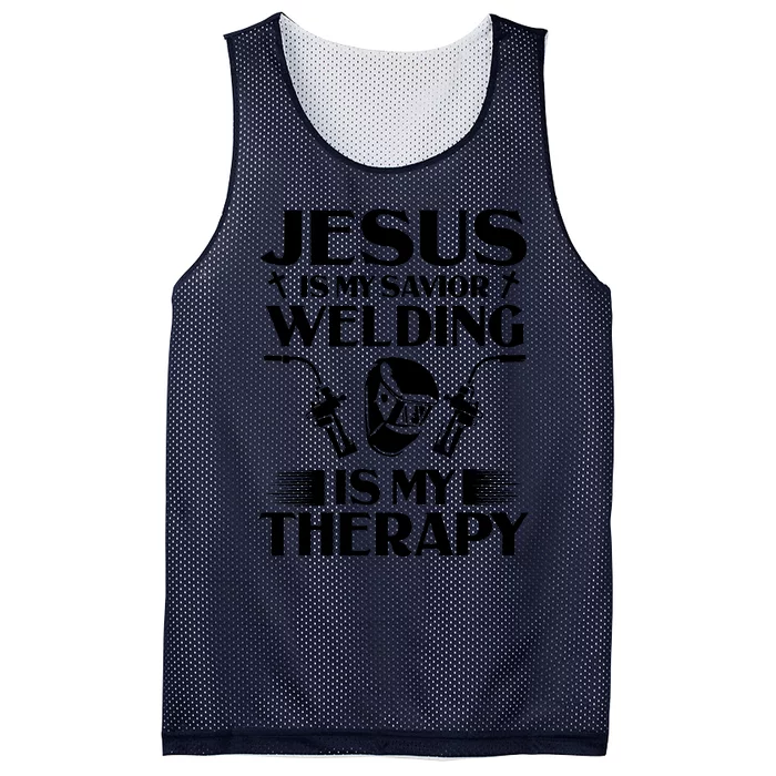 Welders Present Jesus Is My Savior Welding Instructor Mesh Reversible Basketball Jersey Tank