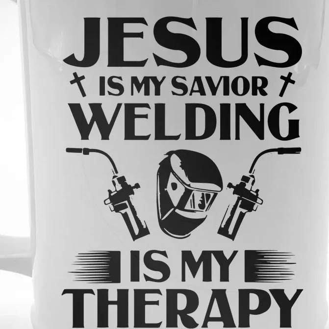 Welders Present Jesus Is My Savior Welding Instructor Front & Back Beer Stein