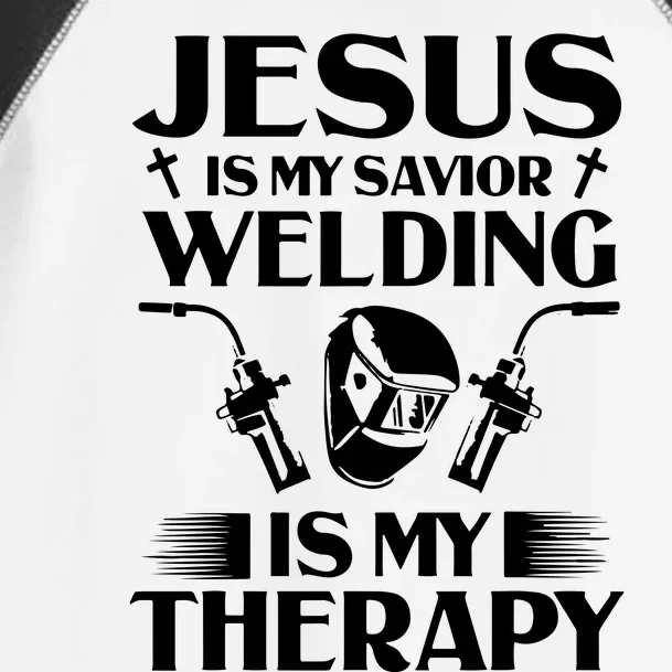 Welders Present Jesus Is My Savior Welding Instructor Toddler Fine Jersey T-Shirt