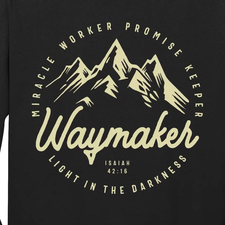 Waymaker Promise Keeper Miracle Worker Christian Long Sleeve Shirt