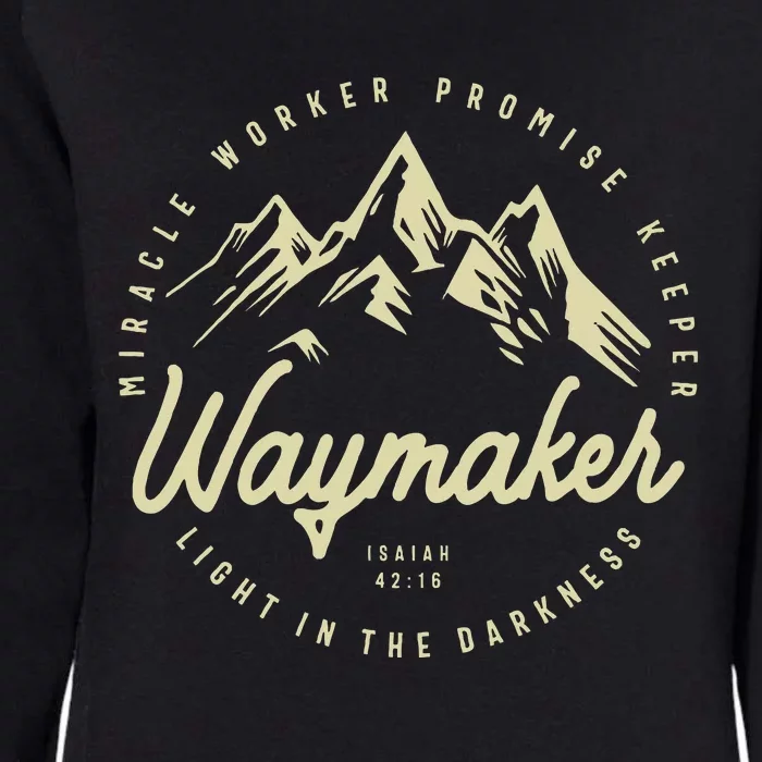 Waymaker Promise Keeper Miracle Worker Christian Womens California Wash Sweatshirt