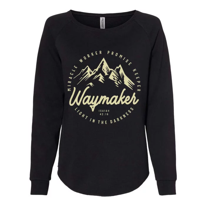 Waymaker Promise Keeper Miracle Worker Christian Womens California Wash Sweatshirt