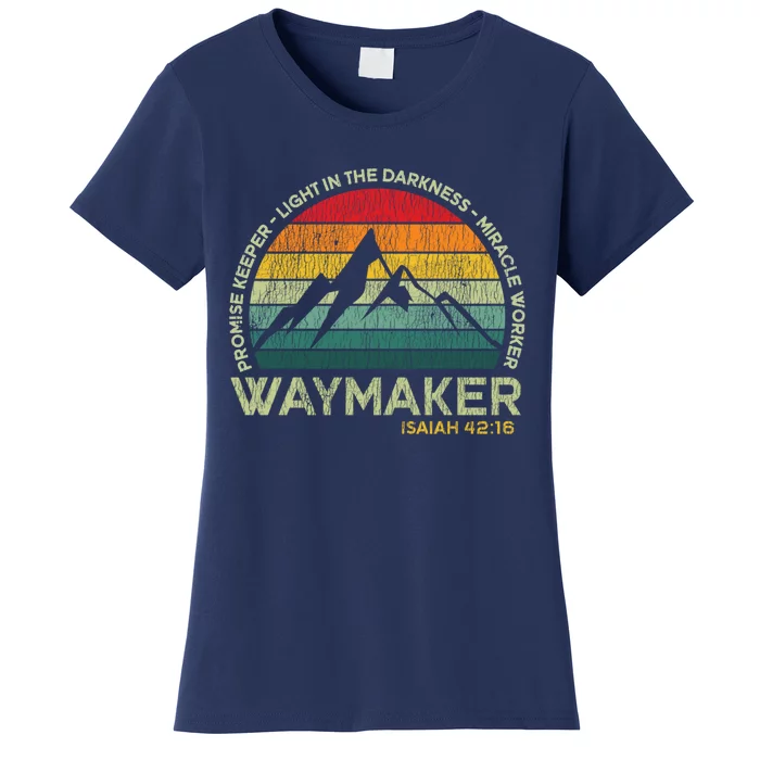 Waymaker Promise Keeper Miracle Worker Christian Vintage Women's T-Shirt