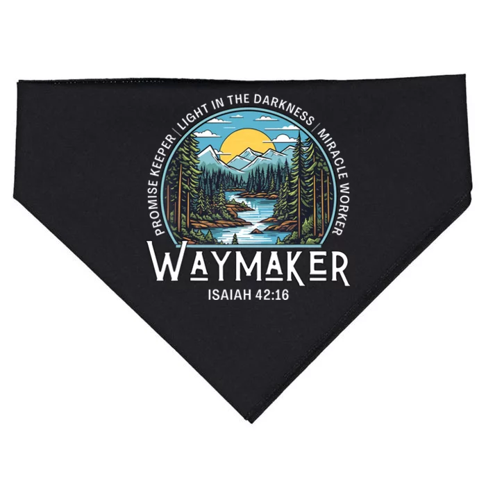 Waymaker Promise Keeper Miracle Worker Christian Bible Verse USA-Made Doggie Bandana