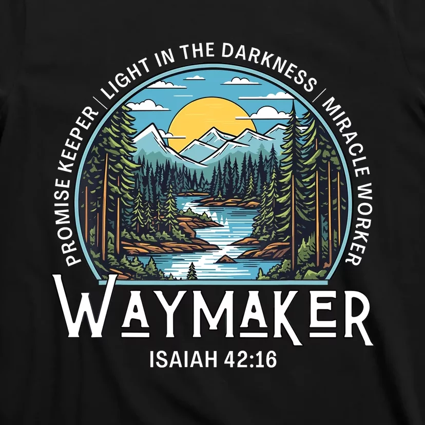 Waymaker Promise Keeper Miracle Worker Christian Bible Verse T-Shirt