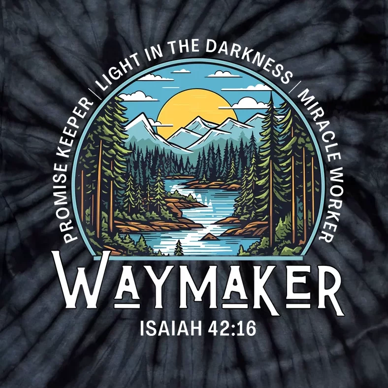 Waymaker Promise Keeper Miracle Worker Christian Bible Verse Tie-Dye T-Shirt