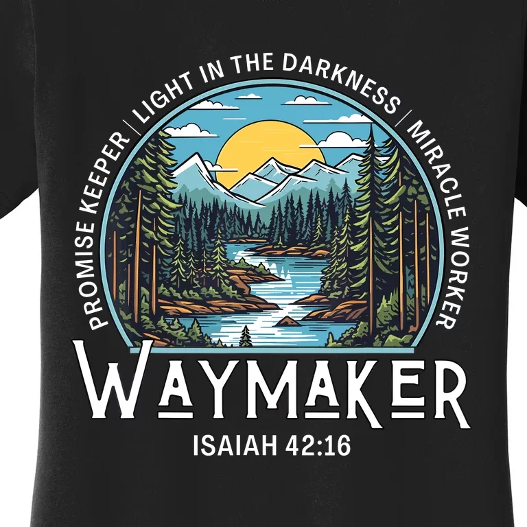 Waymaker Promise Keeper Miracle Worker Christian Bible Verse Women's T-Shirt