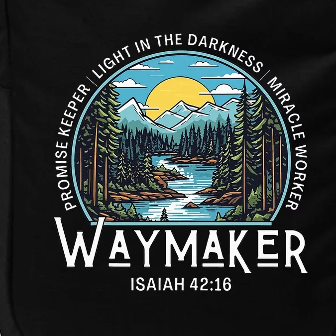 Waymaker Promise Keeper Miracle Worker Christian Impact Tech Backpack