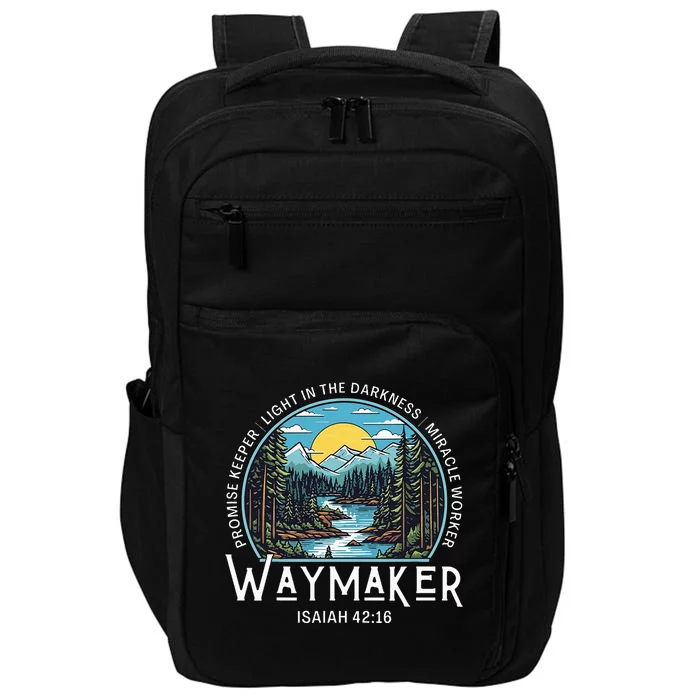 Waymaker Promise Keeper Miracle Worker Christian Impact Tech Backpack