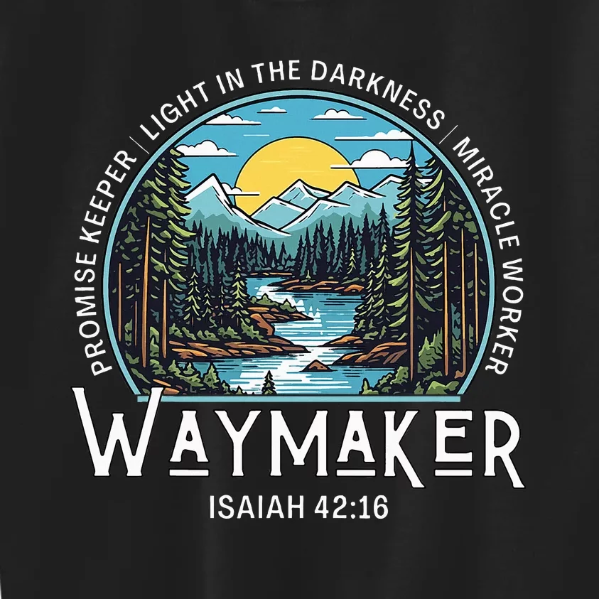 Waymaker Promise Keeper Miracle Worker Christian Kids Sweatshirt