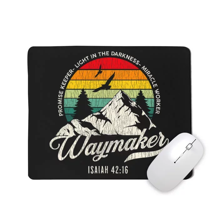 Waymaker Promise Keeper Miracle Worker Christian Bible Verse Mousepad