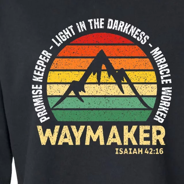 Waymaker Promise Keeper Miracle Worker Christian Believer Cropped Pullover Crew