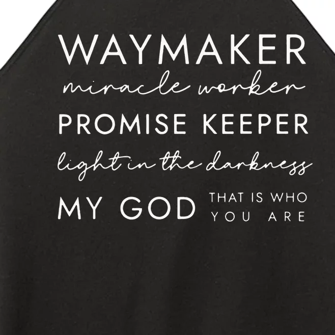 Waymaker Promise Keeper Miracle Worker Christian Women’s Perfect Tri Rocker Tank