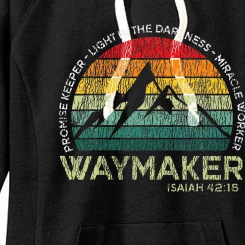 Waymaker Promise Keeper Miracle Worker Christian Women's Fleece Hoodie