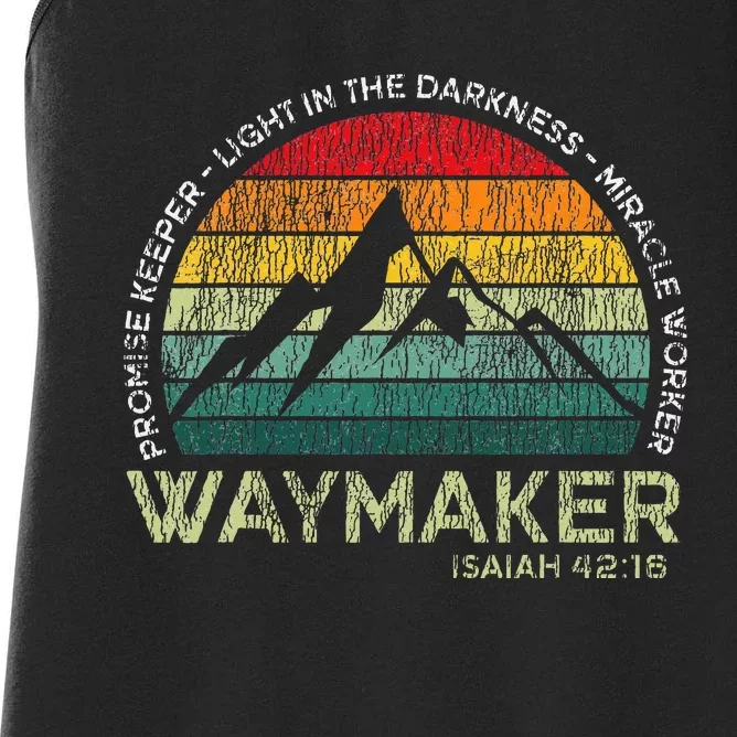 Waymaker Promise Keeper Miracle Worker Christian Women's Racerback Tank