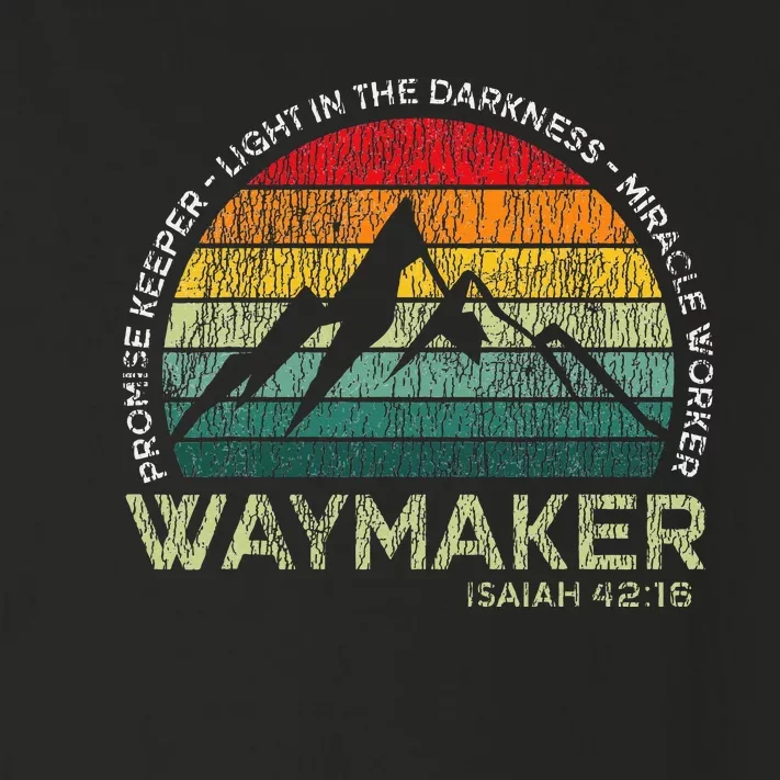 Waymaker Promise Keeper Miracle Worker Christian Toddler Long Sleeve Shirt