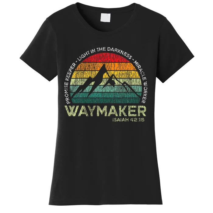 Waymaker Promise Keeper Miracle Worker Christian Women's T-Shirt