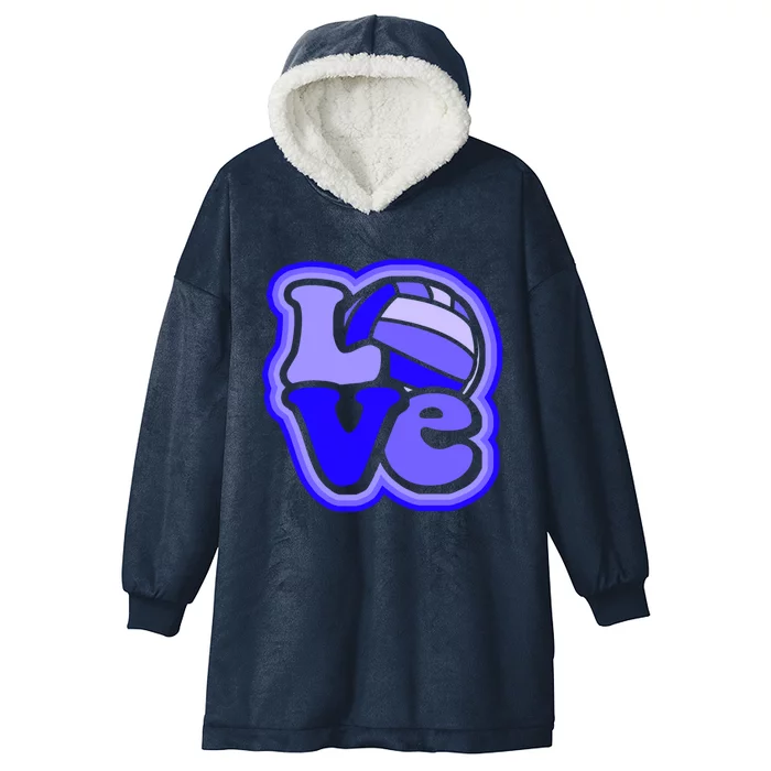 Water Polo Love For Teen And Shades Of Blue Design Cute Gift Hooded Wearable Blanket