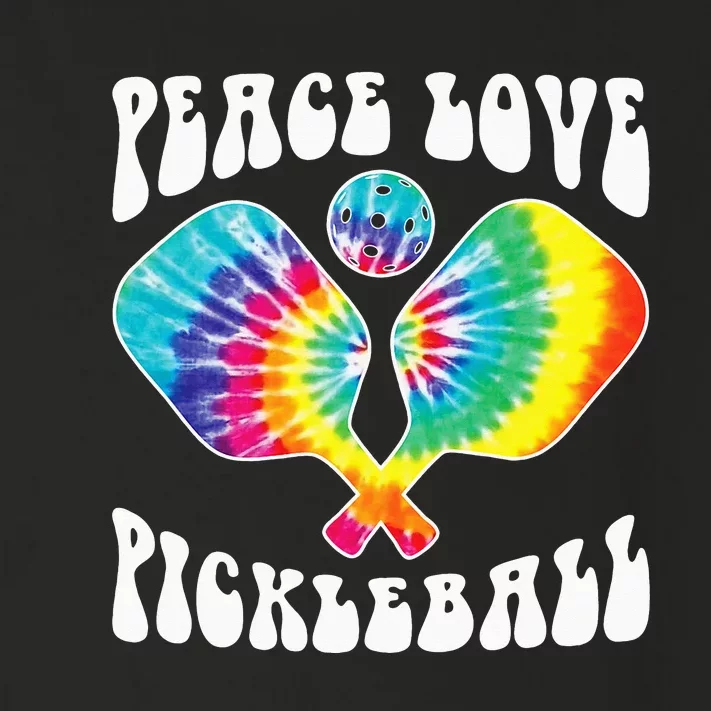 Wo Peace Love Pickleball Funny Pickleball Player Toddler Long Sleeve Shirt