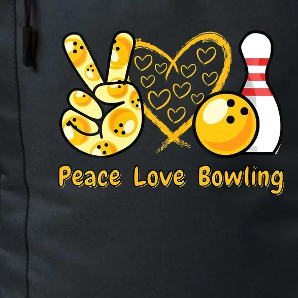 Women Peace Love Bowling Cool Men And Women Bowling Daily Commute Backpack