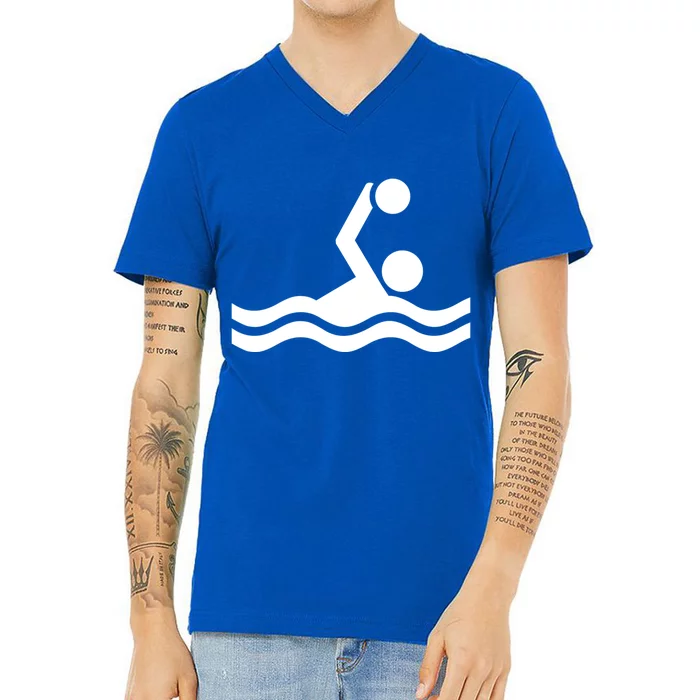 Water Polo Logo Funny Gift V-Neck T-Shirt