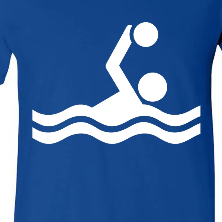 Water Polo Logo Funny Gift V-Neck T-Shirt