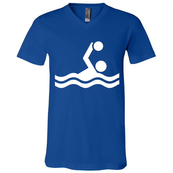 Water Polo Logo Funny Gift V-Neck T-Shirt